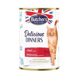 BUTCHER'S Delicious Dinners Pieces of beef in jelly - wet cat food - 400g