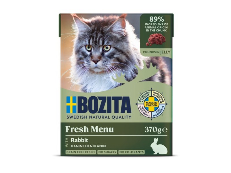 Bozita WITH RABBIT – CHUNKS IN JELLY DLSBZTZWI0035 – BOZITA Храна за котки