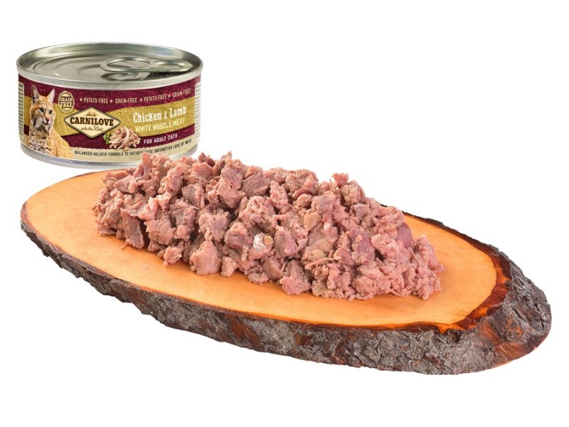 CARNILOVE Cat Chicken & Lamb White Muscle Meat – wet food for cats – 100 g DLKCAVKAM0002 – CARNILOVE Храна за котки