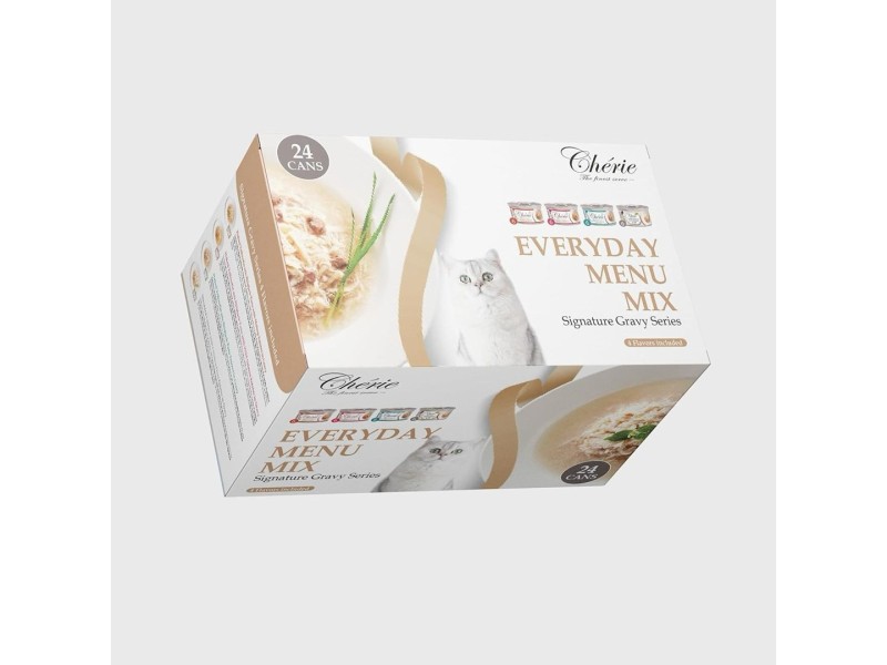 CHERIE Everyday Menu Mix of Chunks in Gravy - Wet Cat Food - 24x80g DLKCEIKAM0019 –  Храна за котки