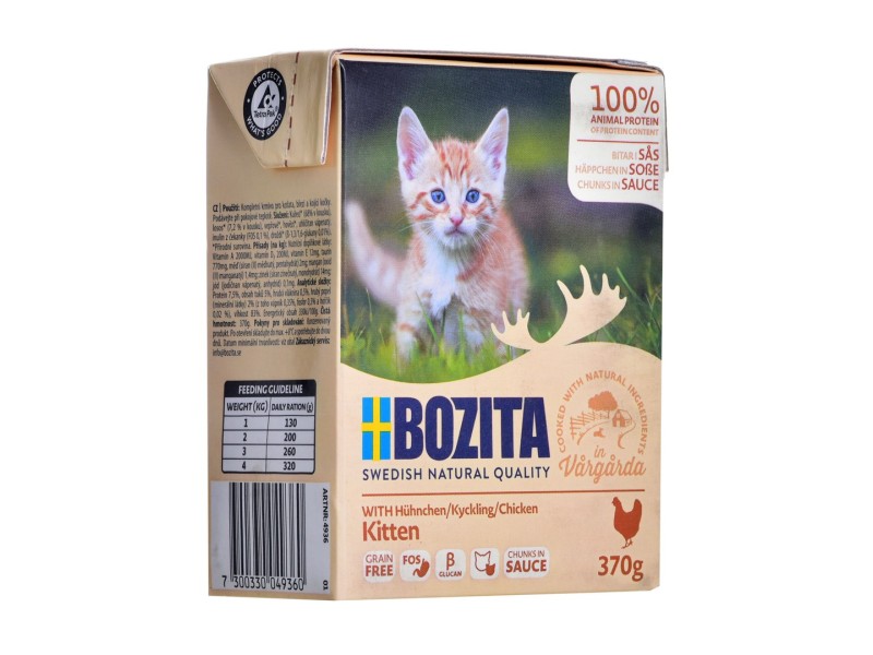 Cat food Bozita Chunks in sauce with Chicken for Kitten 370g DLZBZTKMK0044 – BOZITA Храна за котки