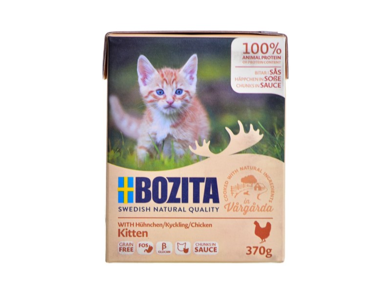 Cat food Bozita Chunks in sauce with Chicken for Kitten 370g DLZBZTKMK0044 – BOZITA Храна за котки