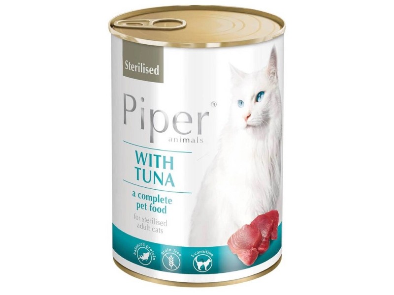 DOLINA NOTECI Piper Sterilised with tuna - wet cat food - 400g DLKDNTKAM0018 – DOLINA NOTECI Храна за котки