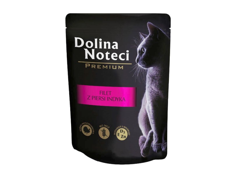 DOLINA NOTECI Premium Turkey breast fillet with gravy - wet cat food - 85 g DLZDNTKMK0028 – DOLINA NOTECI Храна за котки