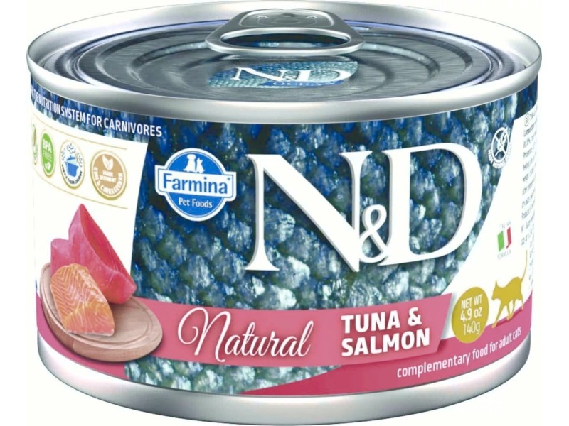 FARMINA N&D Cat Natural Tuna&Salmon - wet cat food - 140 g PND140063 – Farmina Храна за котки