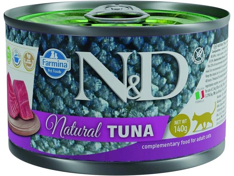FARMINA N&D Cat Natural Tuna - wet cat food - 140 g PND140061 – Farmina Храна за котки