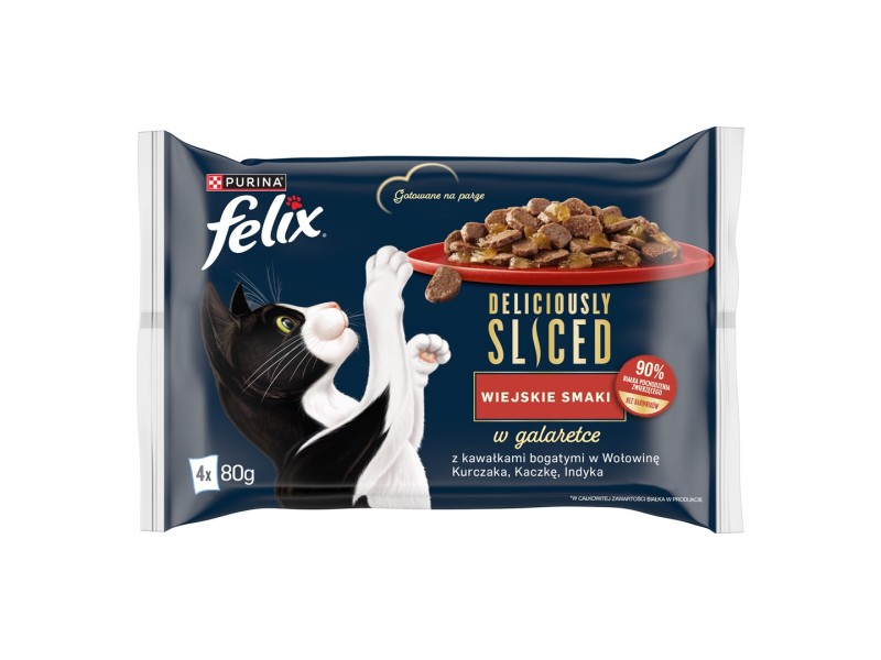 FELIX Deliciously Sliced - wet cat food - 4x 80 g DLKFEJKAM0001 – PURINA NESTLE Храна за котки