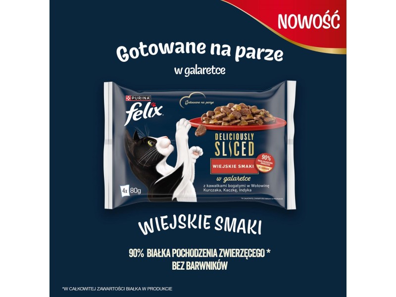 FELIX Deliciously Sliced - wet cat food - 4x 80 g DLKFEJKAM0001 – PURINA NESTLE Храна за котки