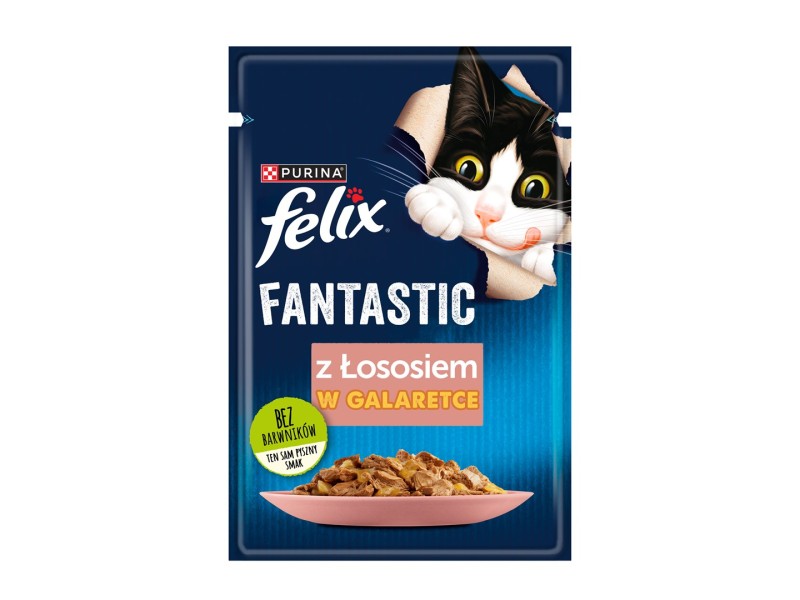 FELIX Fantastic with salmon in jelly - wet food for cats - 85g DLZFEJKMK0019 – PURINA NESTLE Храна за котки
