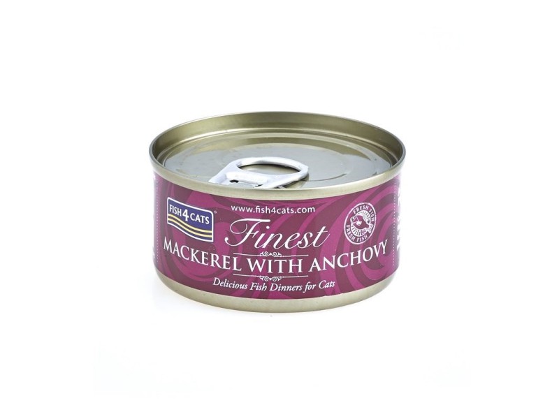 FISH4CATS Mackerel with anchovy - wet cat food - 70g DLKF4DKAM0015 –  Храна за котки