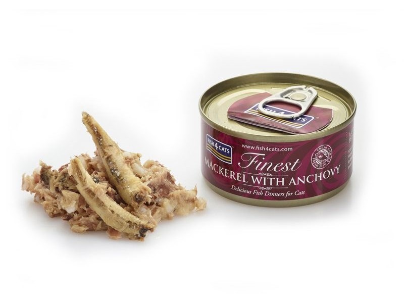 FISH4CATS Mackerel with anchovy - wet cat food - 70g DLKF4DKAM0015 –  Храна за котки