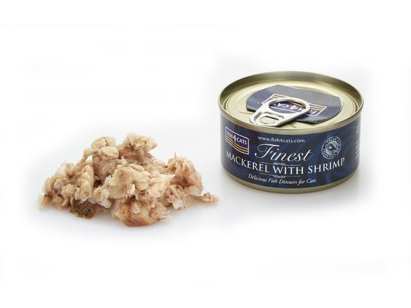 FISH4CATS Mackerel with shrimp - wet cat food - 70g DLKF4DKAM0014 –  Храна за котки
