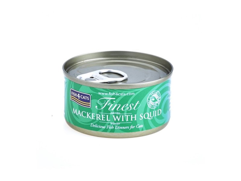 FISH4CATS Mackerel with squid - wet cat food - 70g DLKF4DKAM0013 –  Храна за котки