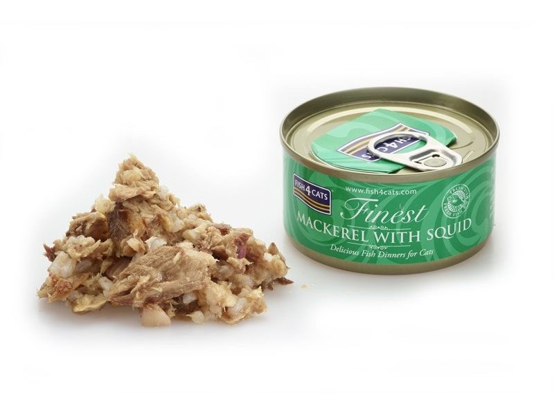 FISH4CATS Mackerel with squid - wet cat food - 70g DLKF4DKAM0013 –  Храна за котки