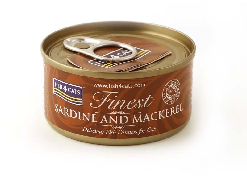 FISH4CATS Sardine and mackerel - wet cat food - 70g DLKF4DKAM0007 –  Храна за котки