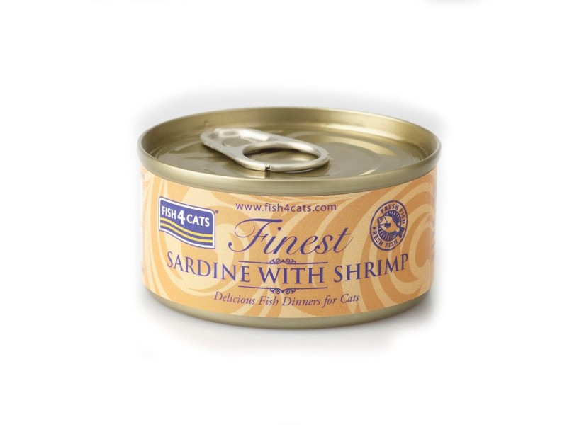 FISH4CATS Sardine with shrimp - wet cat food - 70g DLKF4DKAM0012 –  Храна за котки