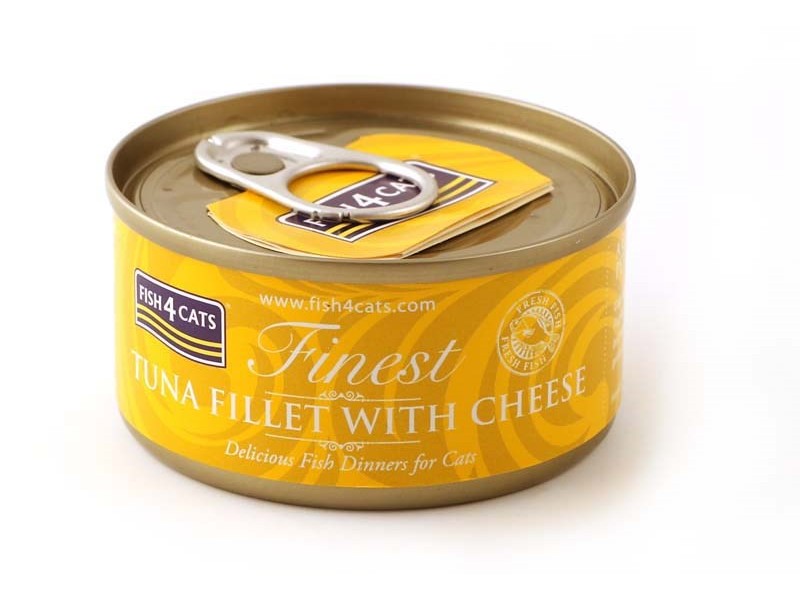 FISH4CATS Tun fillet with cheese - wet cat food - 70g DLKF4DKAM0001 –  Храна за котки