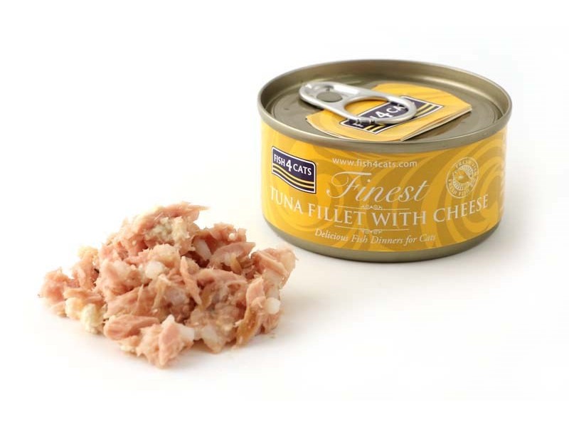FISH4CATS Tun fillet with cheese - wet cat food - 70g DLKF4DKAM0001 –  Храна за котки