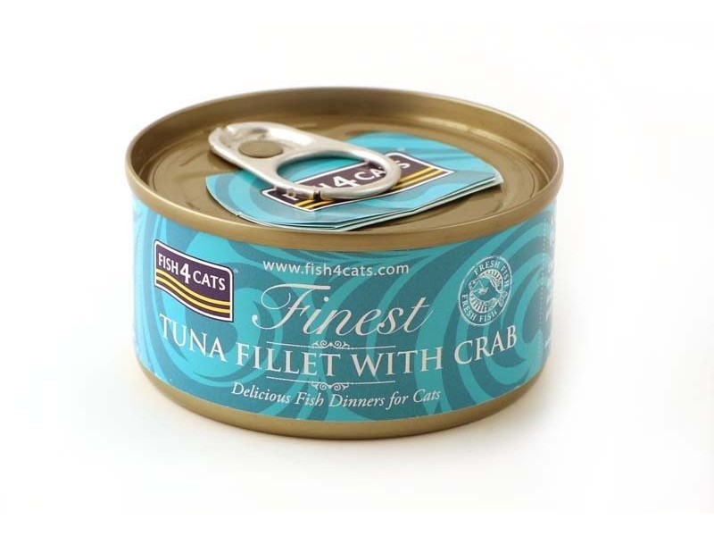 FISH4CATS Tuna fillet with crab - wet cat food - 70g DLKF4DKAM0003 –  Храна за котки