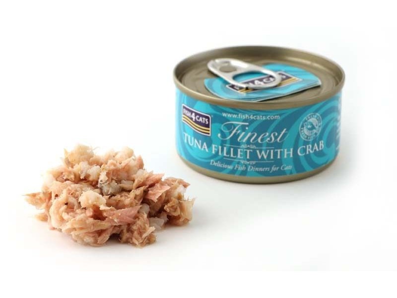 FISH4CATS Tuna fillet with crab - wet cat food - 70g DLKF4DKAM0003 –  Храна за котки