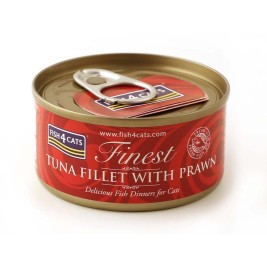 FISH4CATS Tuna fillet with prawn - wet cat food - 70g