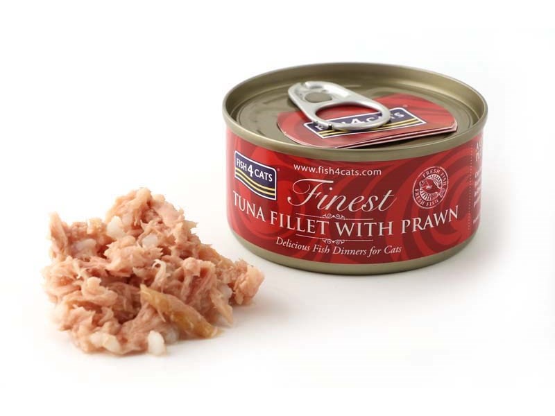 FISH4CATS Tuna fillet with prawn - wet cat food - 70g DLKF4DKAM0002 –  Храна за котки