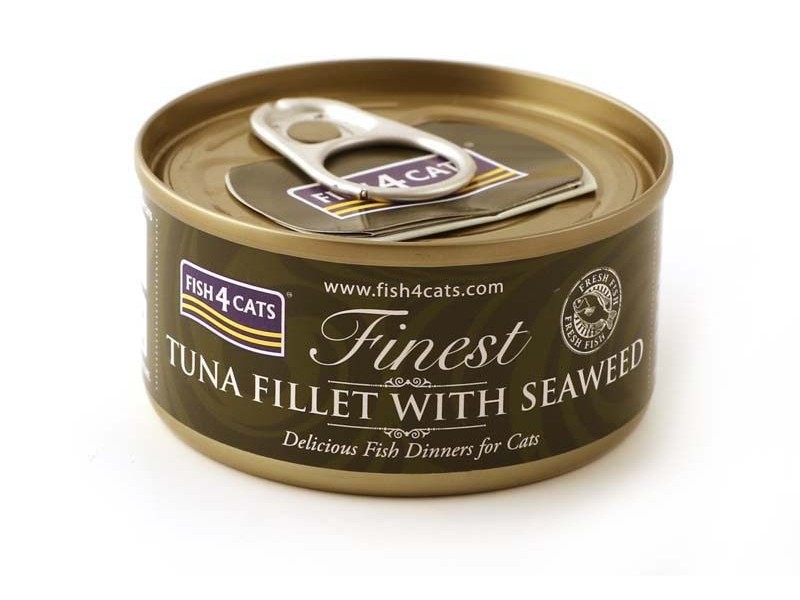 FISH4CATS Tuna fillet with seaweed - wet cat food - 70g DLKF4DKAM0006 –  Храна за котки