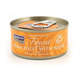 FISH4CATS Tuna fillet with squid - wet cat food - 70g
