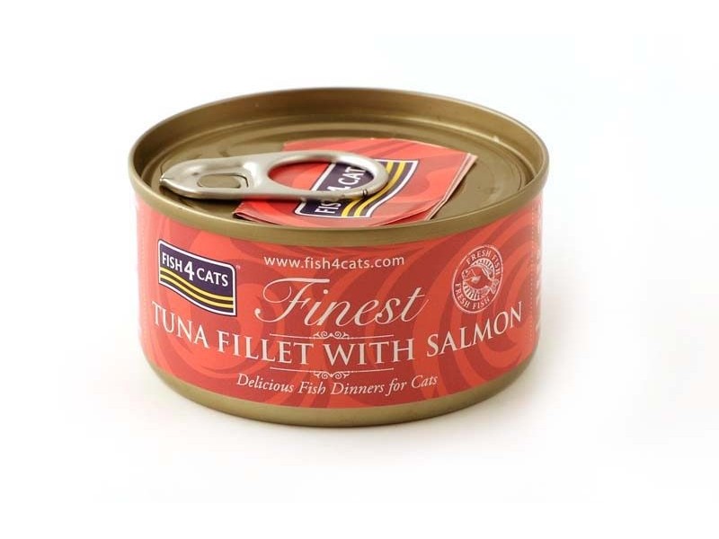 FISH4DOGS Tuna fillet with salmon - wet cat food - 70g DLKF4DKAM0005 –  Храна за котки