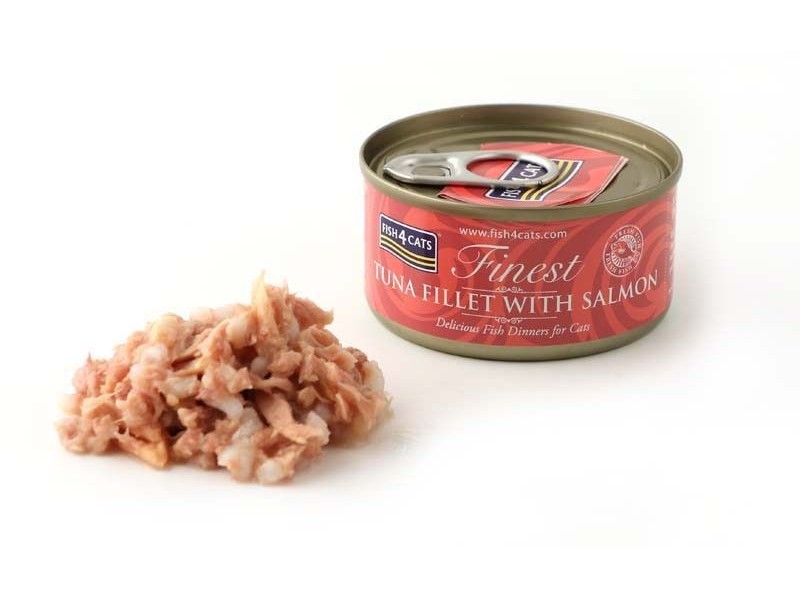 FISH4DOGS Tuna fillet with salmon - wet cat food - 70g DLKF4DKAM0005 –  Храна за котки