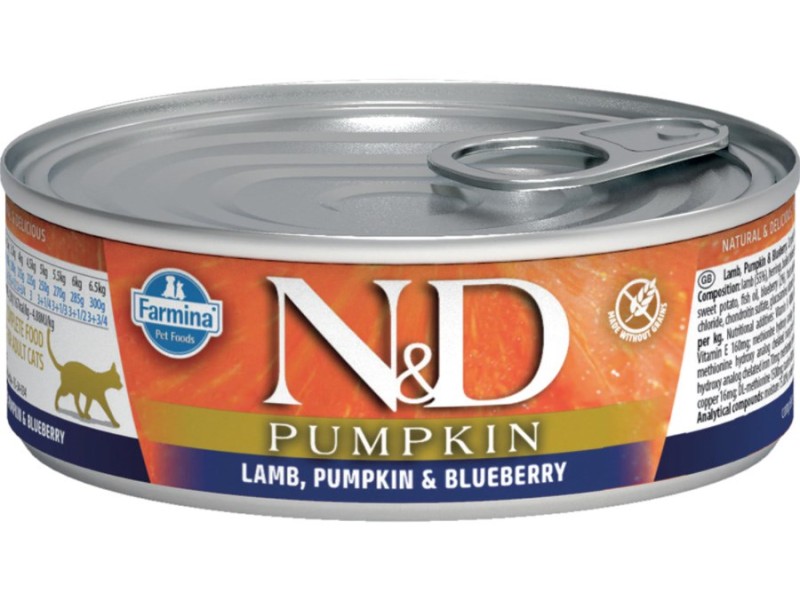 Farmina N&D Cat Lamb & Pumpkin & Blueberry  70g PND080014 – Farmina Храна за котки
