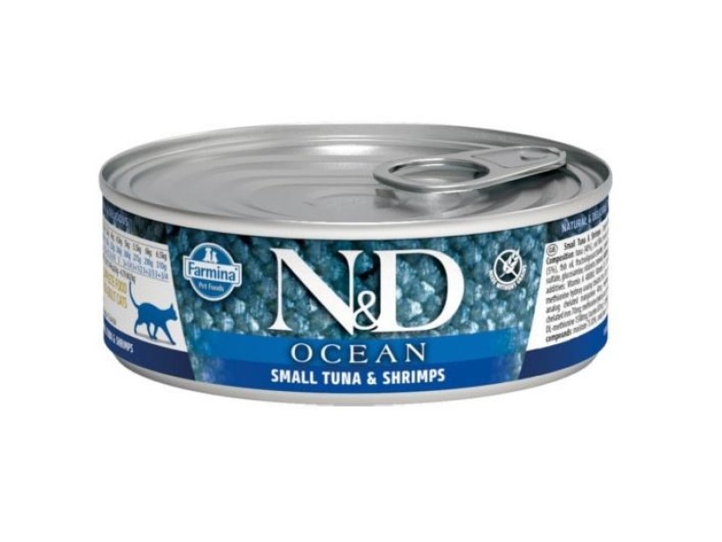 Farmina N&D Cat Ocean Sea Small Tuna & Shrimp  70g PND080005 – Farmina Храна за котки