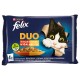 Felix Fantastic Duo meat - beef and poultry, chicken and kidney, lamb and veal, turkey and liver - 4 x 85g DLZPUIKMK0073 – PURINA NESTLE Храна за котки