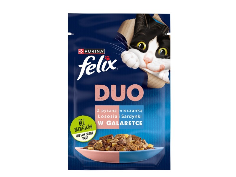 Felix Fantastic Duo with salmon and sardine in jelly - wet cat food - 85g DLZPUIKMK0074 – PURINA NESTLE Храна за котки