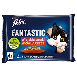 Felix Fantastic in jelly Beef with Chicken 340 g (4 x 85 g)
