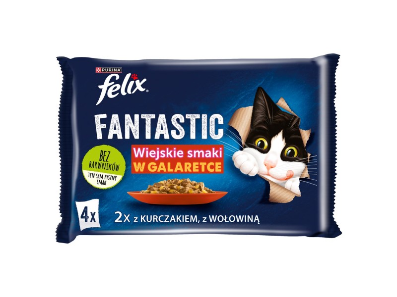 Felix Fantastic in jelly Beef with Chicken 340 g (4 x 85 g) DLZFEJKMK0020 – PURINA NESTLE Храна за котки