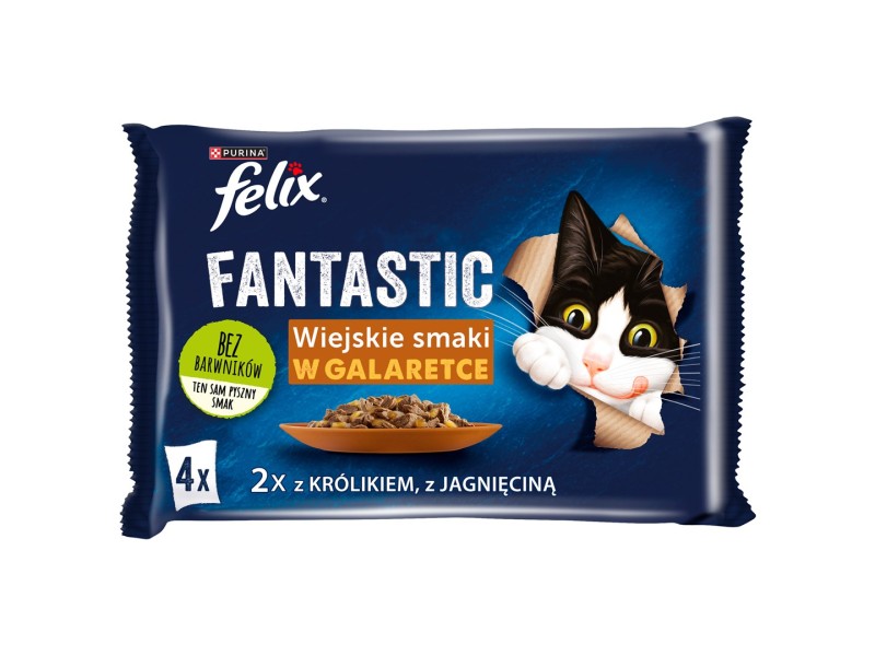 Felix Fantastic rabbit, lamb - wet food for cats 340 g (4x 85 g) DLZPUIKMK0082 – PURINA NESTLE Храна за котки