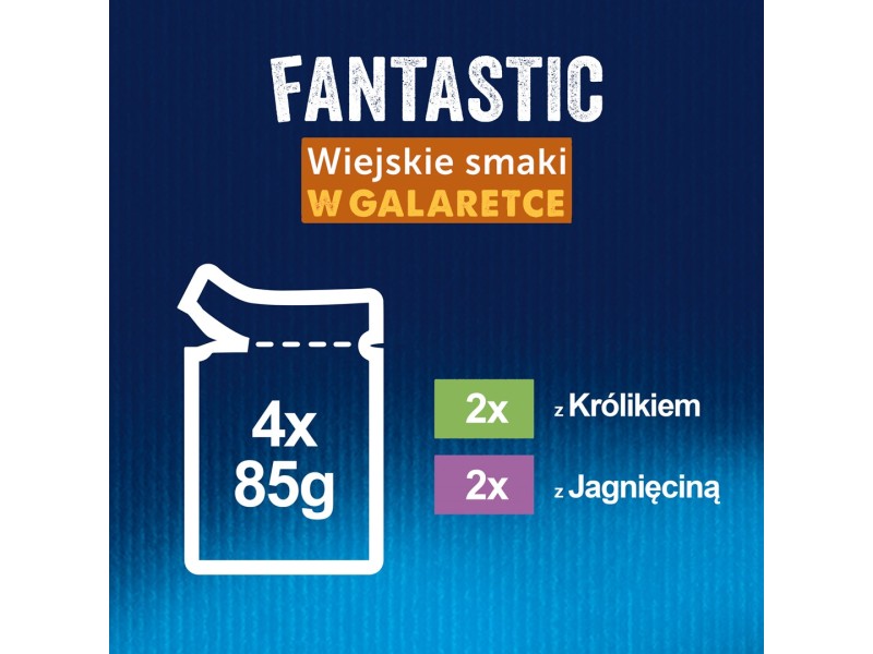 Felix Fantastic rabbit, lamb - wet food for cats 340 g (4x 85 g) DLZPUIKMK0082 – PURINA NESTLE Храна за котки