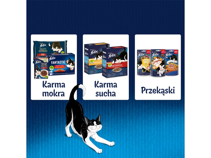 Felix Sensations - beef with tomato and chicken with carrot in jelly - Wet food for cats - 4 x 85g DLZPUIKMK0067 – PURINA NESTLE Храна за котки