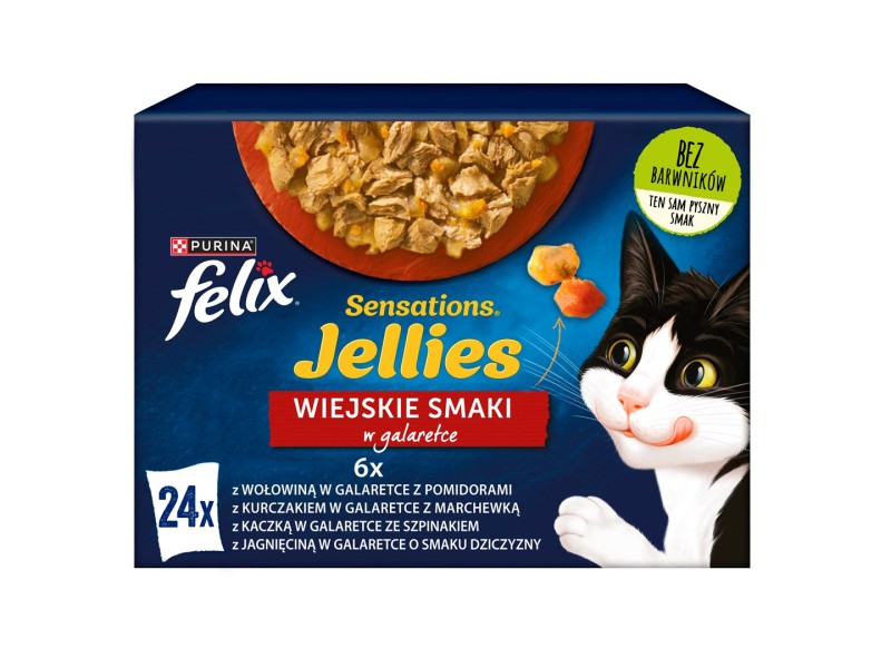 Felix Sensations country flavors in jelly 24 x 85 g DLZFEJKMK0023 – PURINA NESTLE Храна за котки
