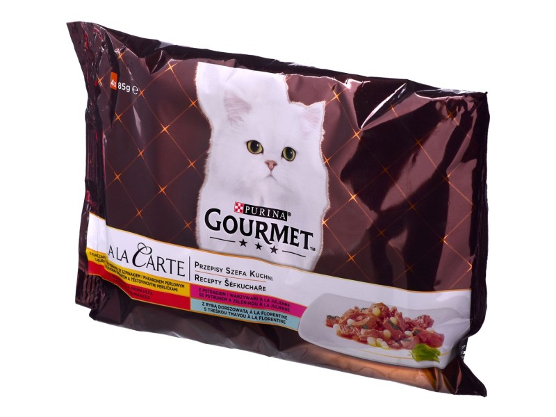 GOURMET A la Carte Chicken, Trout, Beef, and Fish - wet cat food - 4 x 85 g DLZPUIKDK0076 – PURINA NESTLE Храна за котки