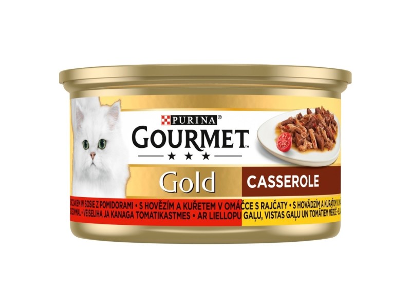 GOURMET GOLD - Casserole beef and chicken 85g DLZPUIKMK0020 – PURINA NESTLE Храна за котки