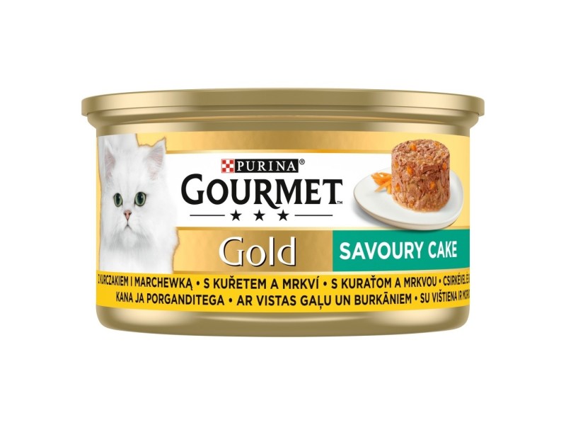 GOURMET GOLD - Savoury Cake with Chicken and Carrot 85g GOURMET GOLD - Savoury Cake with Chicken and Carrot 85g DLZPUIKMK0023 – PURINA NESTLE Храна за котки