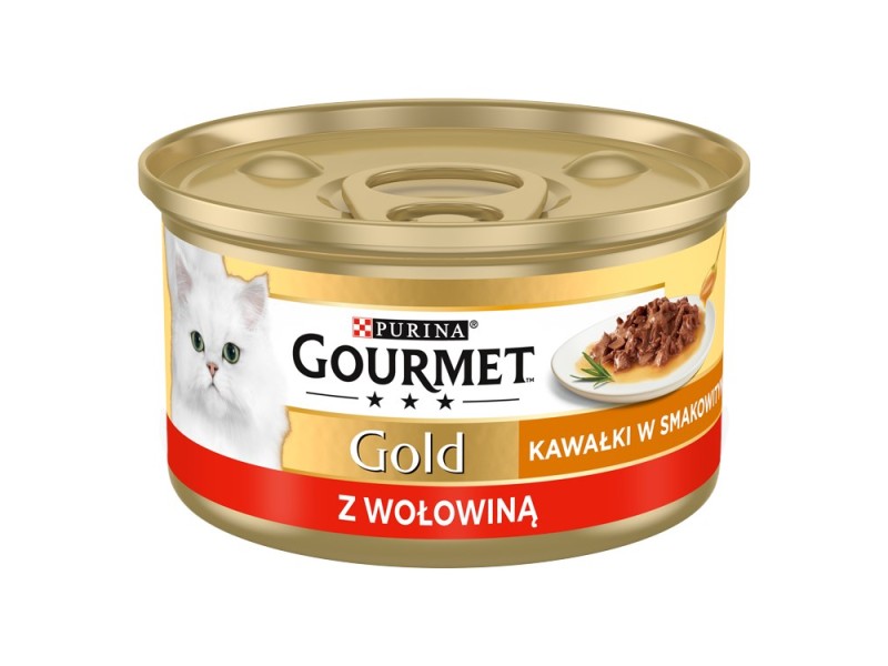 GOURMET Gold Sauce Delight Beef - wet cat food - 85 g DLZPUIKDK0060 – PURINA NESTLE Храна за котки