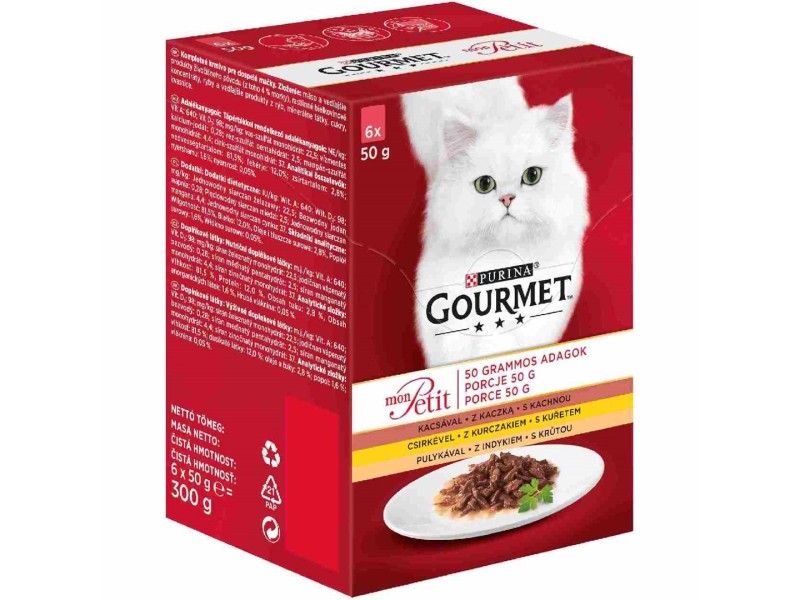 GOURMET Mon Petit Poultry Mix - wet cat food - 6 x 50 g GOURMET Mon Petit Poultry Mix - wet cat food - 6 x 50 g DLZPUIKDK0078 – PURINA NESTLE Храна за котки