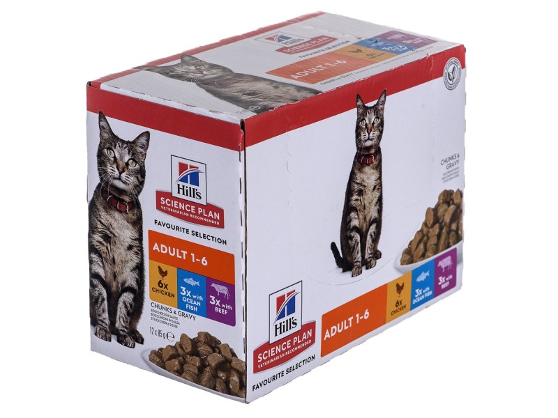 HILLS Feline Adult Multipack Classic - saszetka 12x85g 052742211817 – Hills Храна за котки