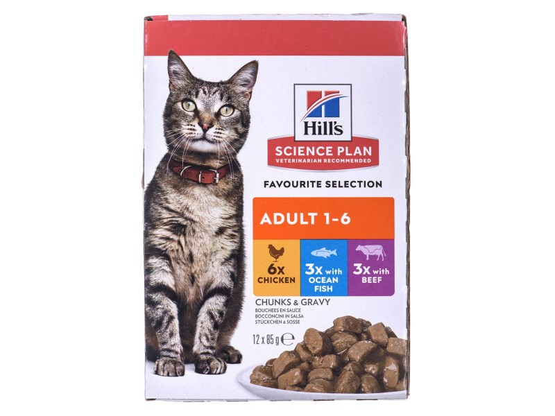HILLS Feline Adult Multipack Classic - saszetka 12x85g 052742211817 – Hills Храна за котки