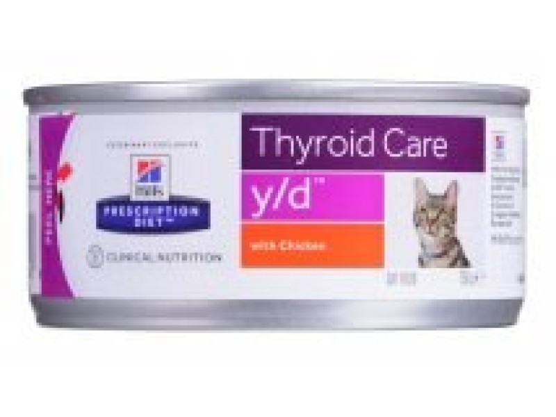 HILLS PRESCRIPTION DIET Thyroid Care Feline y/d Wet cat food Chicken 156 g DLZHLSKMK0056 – Hills Храна за котки