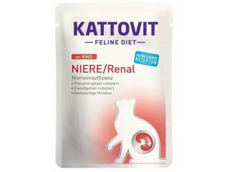 KATTOVIT Feline Diet Niere/Renal Beef - wet cat food - 85g DLKKTTPRZ0025 – KATTOVIT Храна за котки