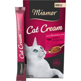 MIAMOR Cat Cream Beef - cat treats - 5x15g